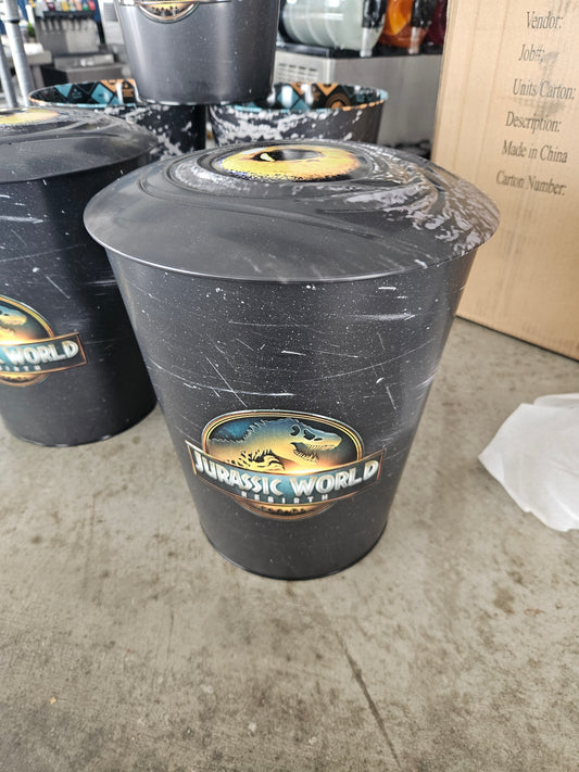 Jurassic World Rebirth Dinosaur Eye Popcorn Bucket with Lid Promotional METAL