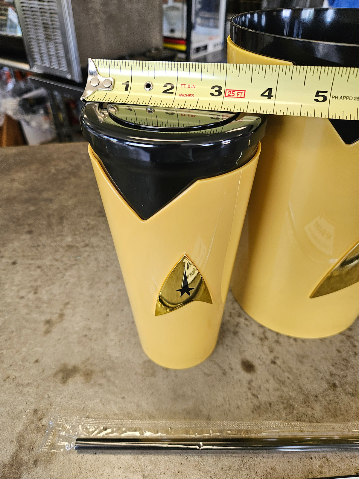 Star Trek SET of 2 - YELLOW Uniform Popcorn Bucket AND Cup 60th Anniv IN HAND 2026