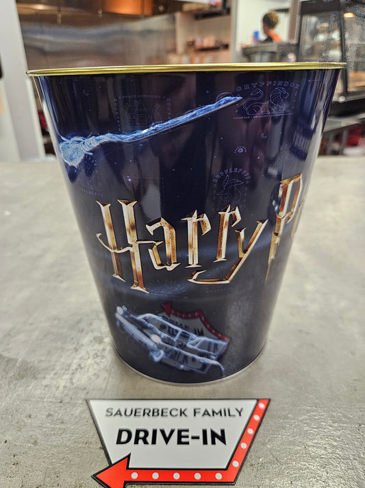 Harry Potter 25th Anniversary Gold Popcorn Bucket Tin GOLD