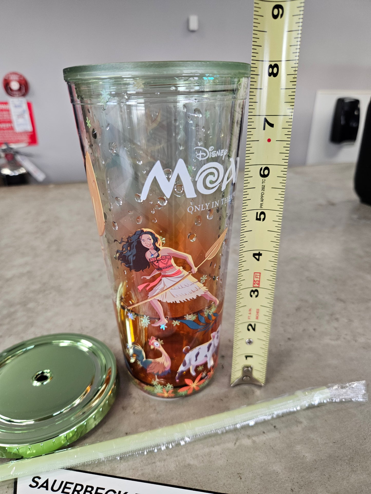 Moana (2026) Live Action - Flowers Double Wall Cup with lid and straw