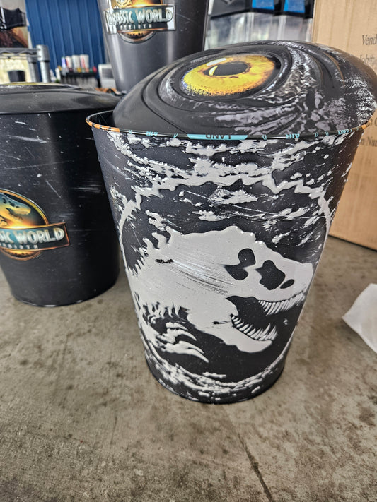 Jurassic World Rebirth Dinosaur Eye Popcorn Bucket with Lid Promotional METAL