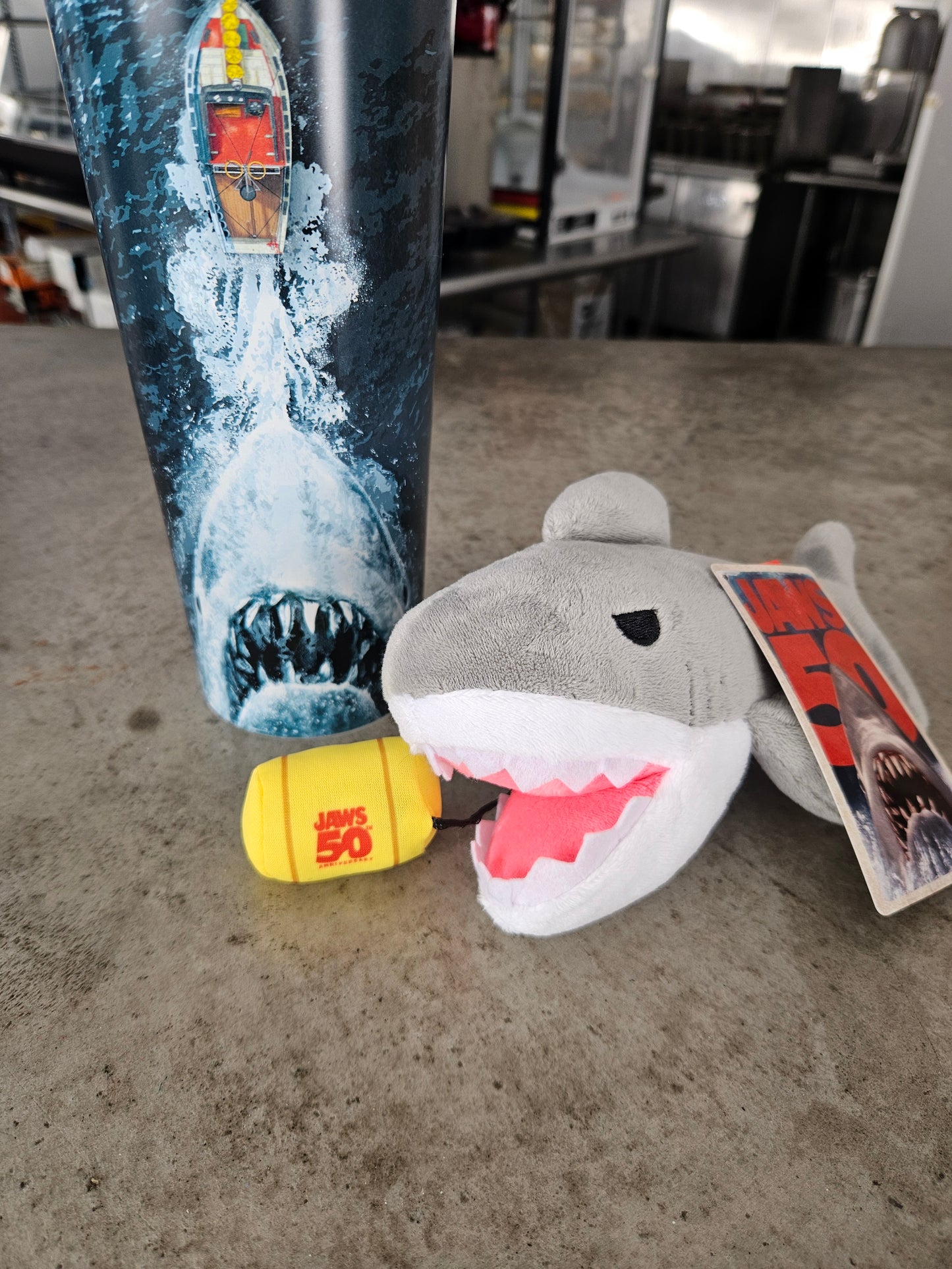 Jaws 50th Anniversary Cup And Plush - Ready To Ship From USA!