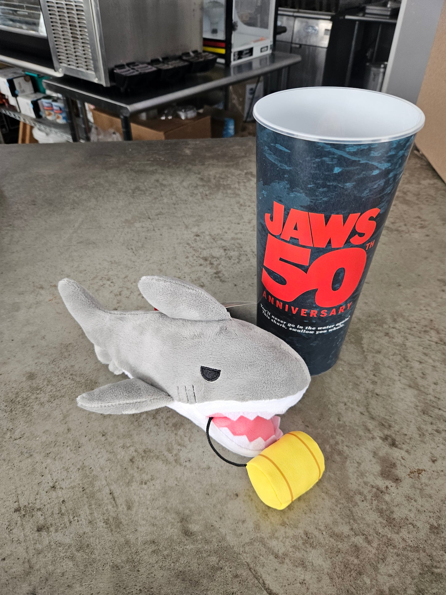 Jaws 50th Anniversary Cup And Plush - Ready To Ship From USA!