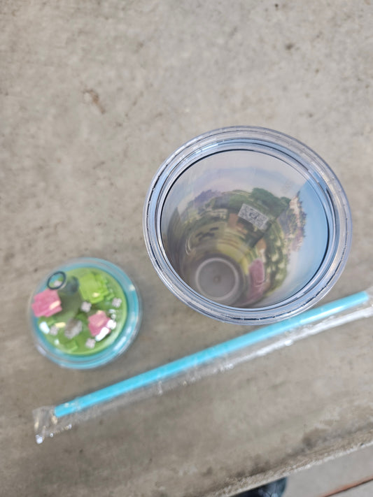 Minecraft Movie 20oz Cup with Dome Lid and Straw