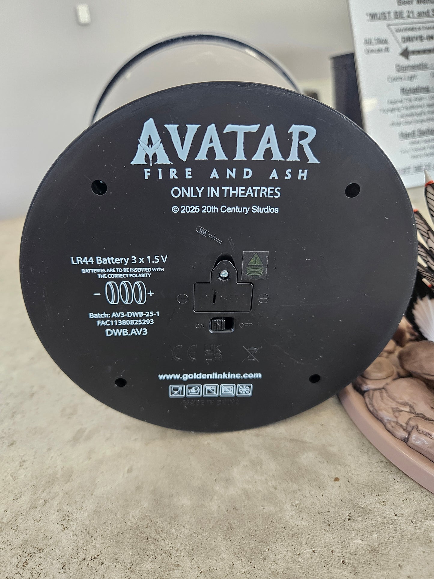 Avatar Fire and Ash 130oz Popcorn Bucket with Banshee Topper and LED Base