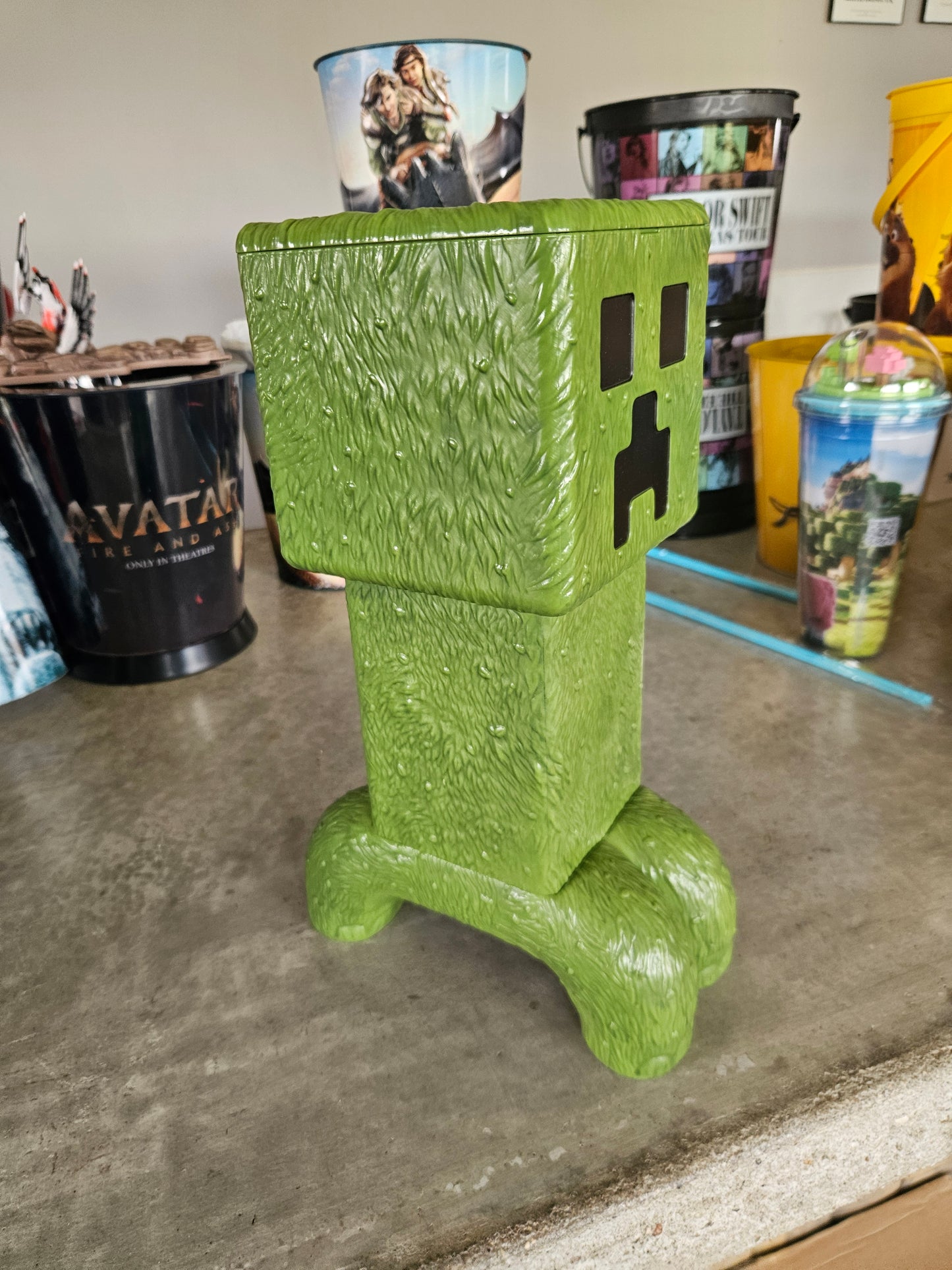 Minecraft Creeper Popcorn Bucket
