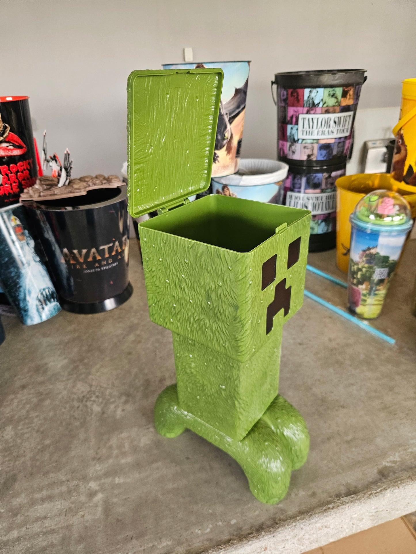 Minecraft Creeper Popcorn Bucket