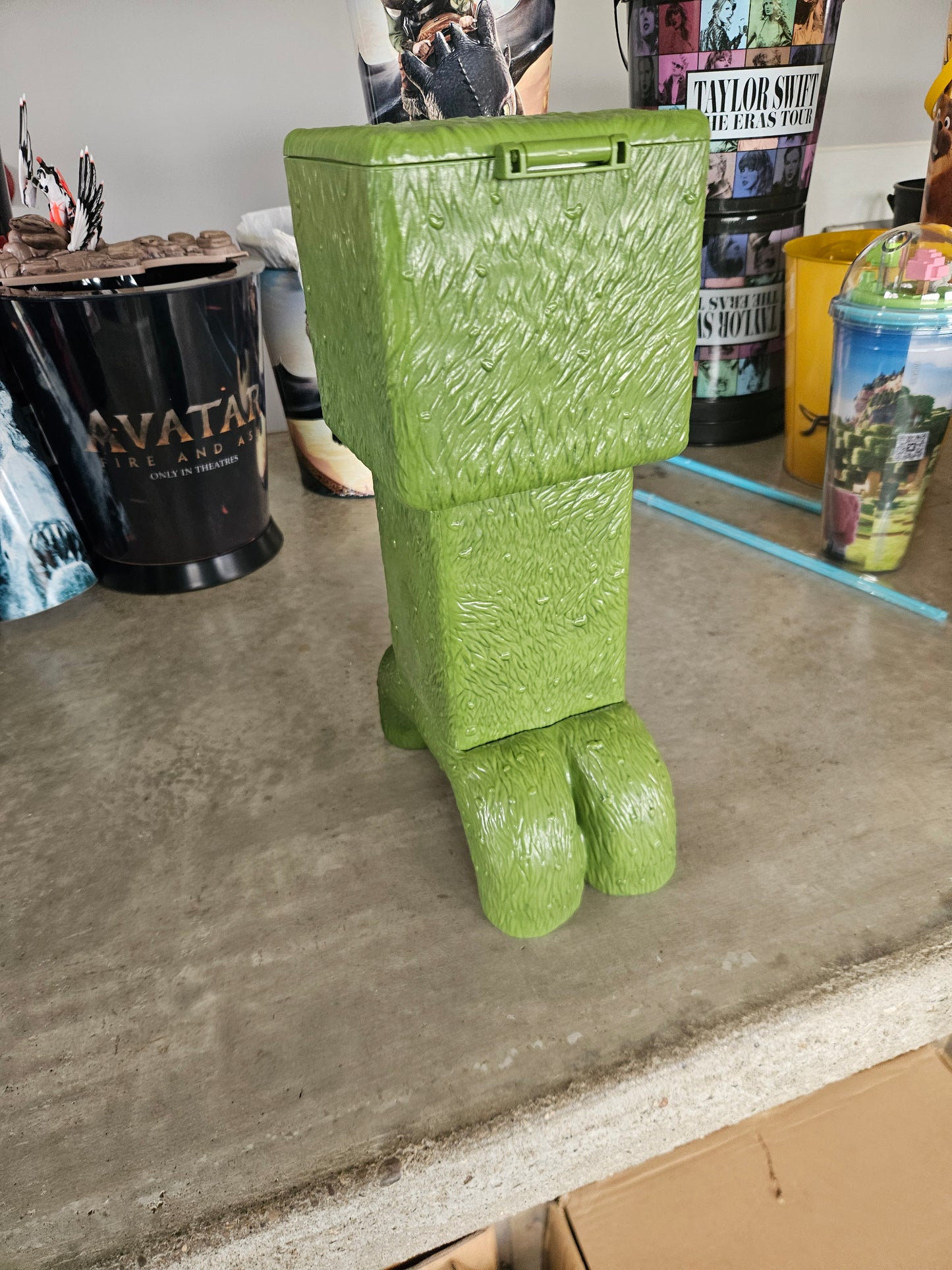 Minecraft Creeper Popcorn Bucket