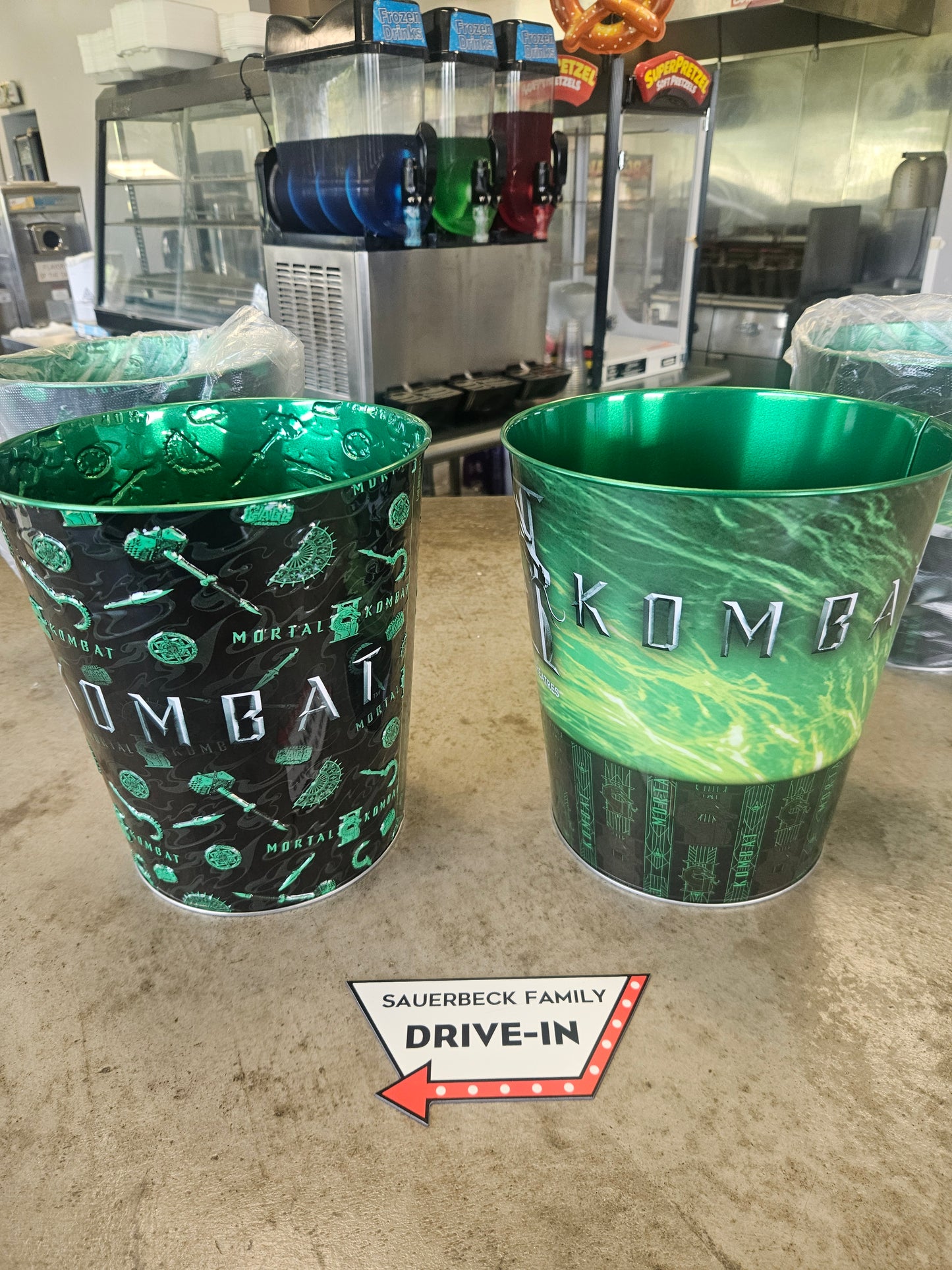 NEW! SET OF 2 Mortal Kombat 2 2026 Metal Popcorn Bucket Tin BOTH - In Hand