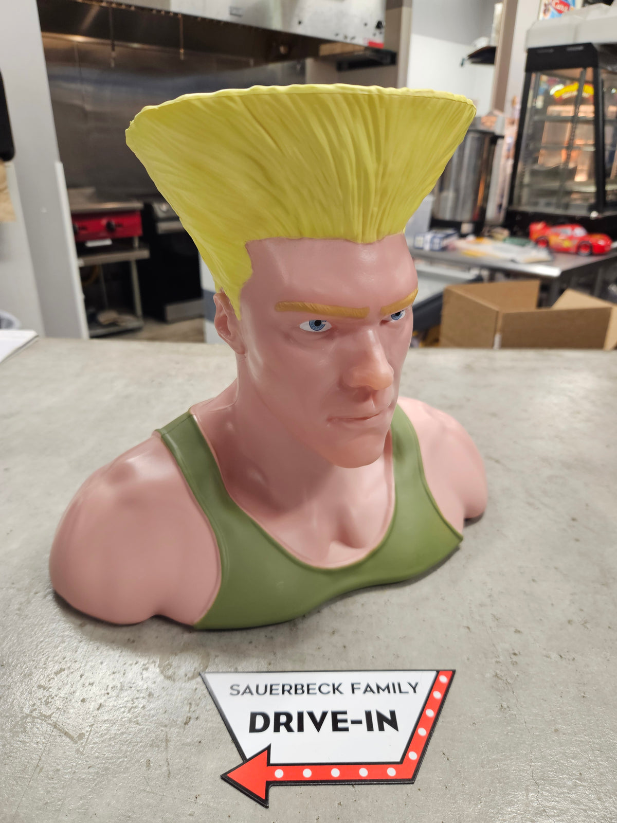 Street Fighter 2026 Movie Guile Bust / Head Popcorn Buket
