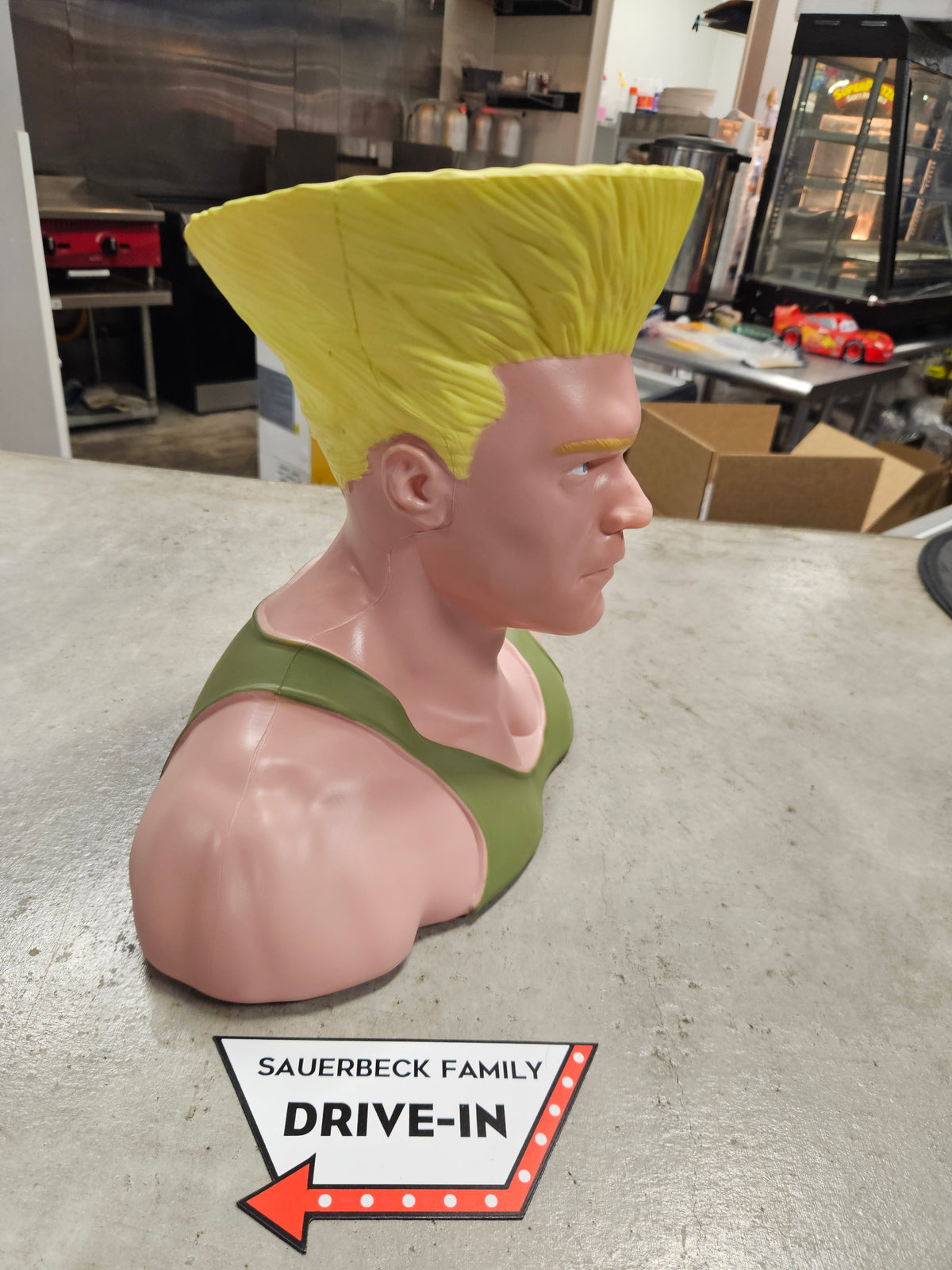 Street Fighter 2026 Movie Guile Bust / Head Popcorn Buket