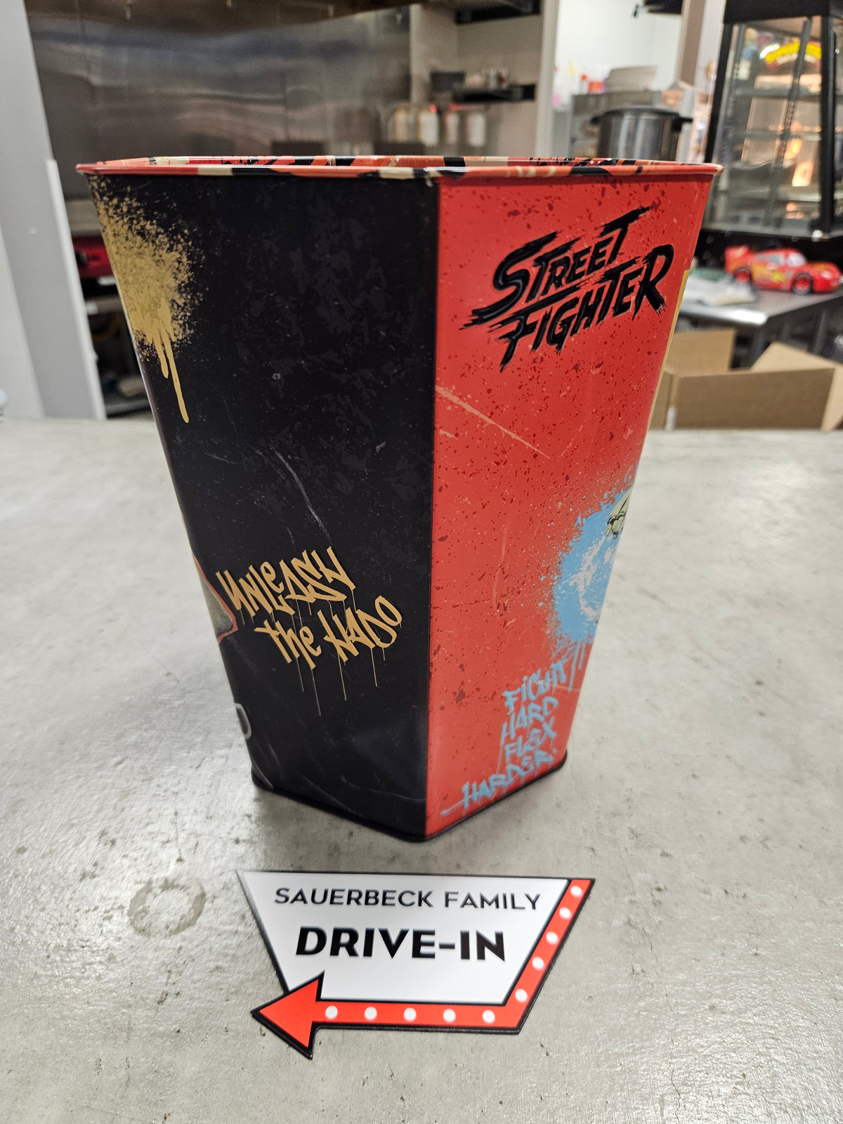 Street Fighter 2026 Movie Metal Hexagon Popcorn Bucket