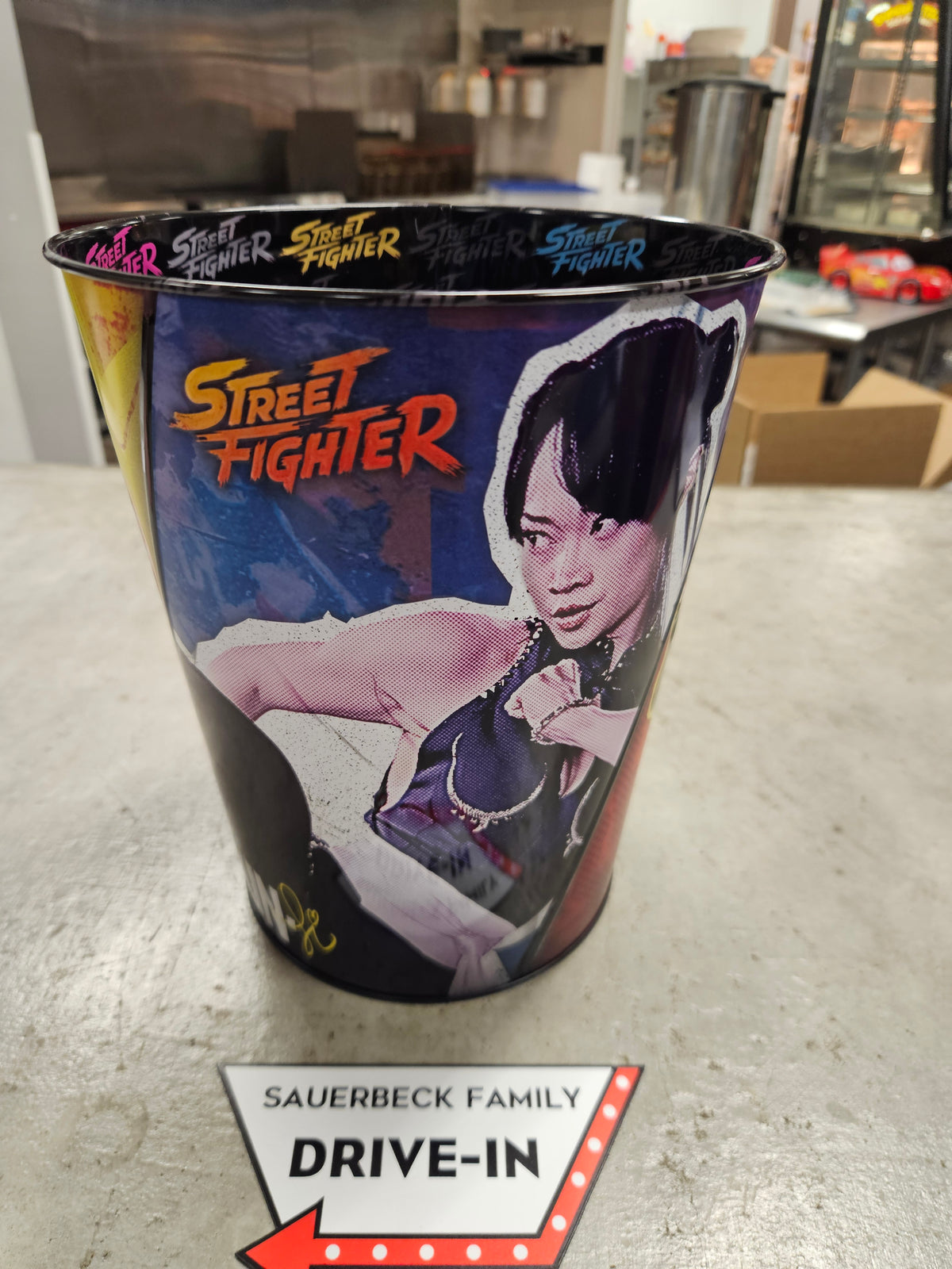 Street Fighter 2026 Movie Metal Character Popcorn Bucket Tin