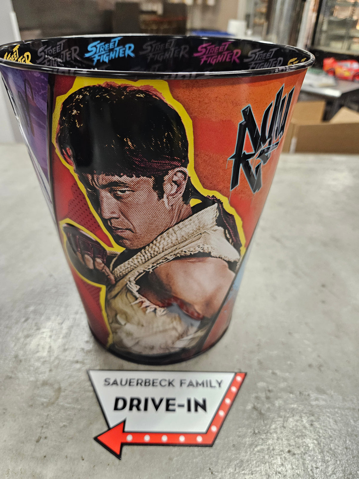 Street Fighter 2026 Movie Metal Character Popcorn Bucket Tin