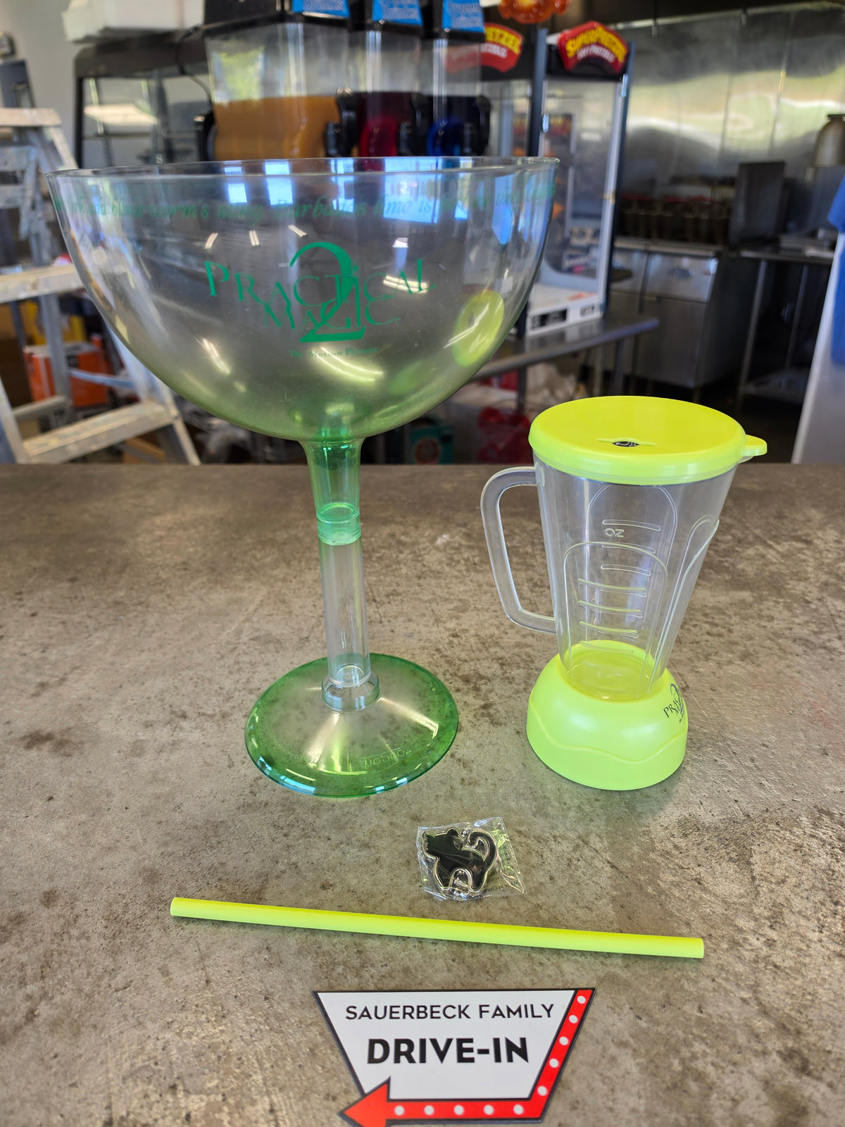 Practical Magic 2 - Margarita Glass Popcorn Bucket & Blender Cup IN HAND Set of 2