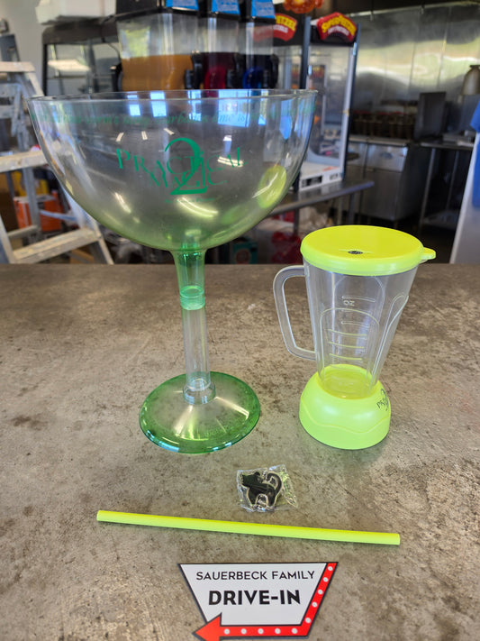 Practical Magic 2 - Margarita Glass Popcorn Bucket & Blender Cup IN HAND Set of 2