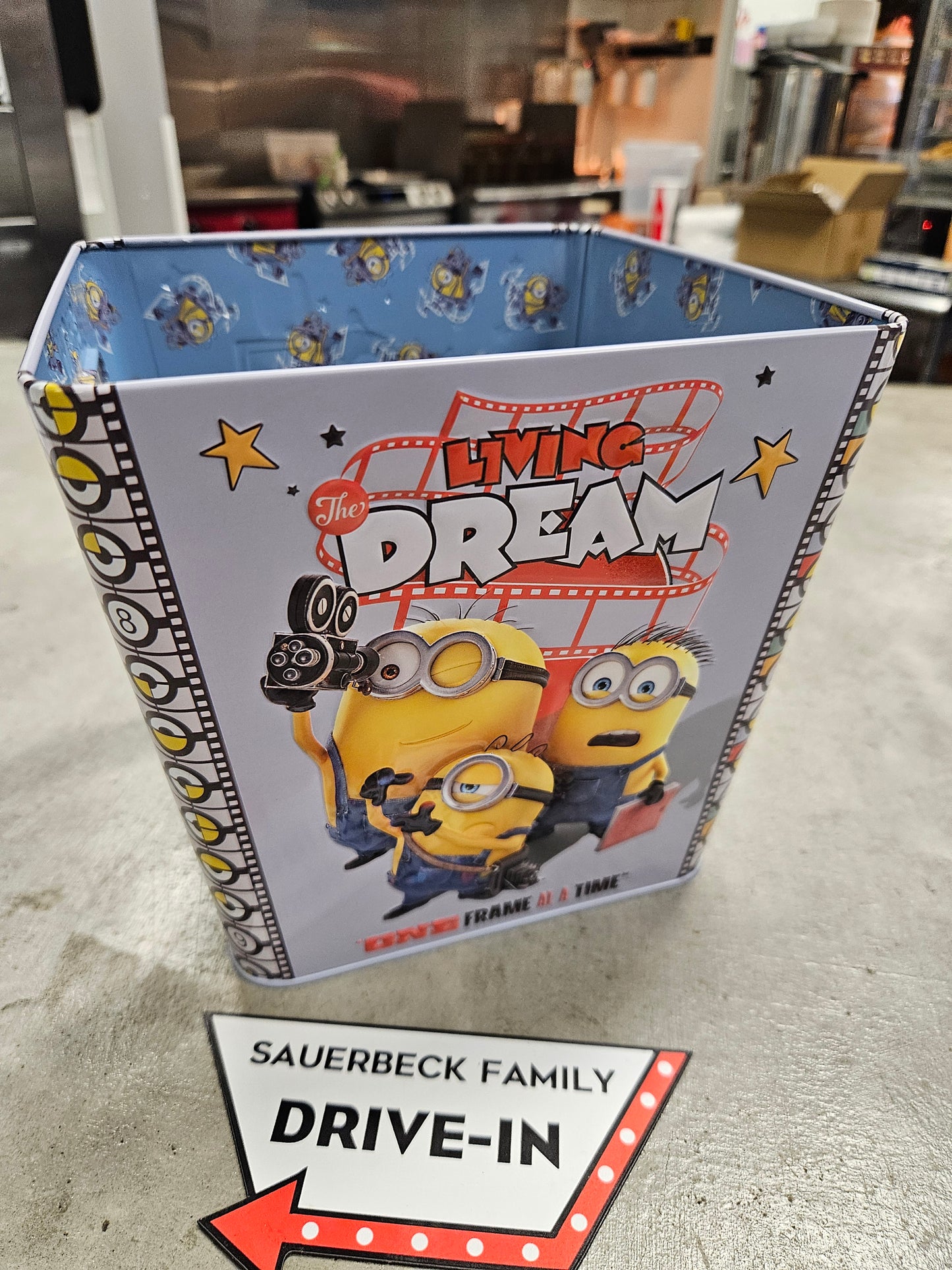 NEW! Minions & Monsters Square Window Popcorn Bucket Tin IN HAND 2026