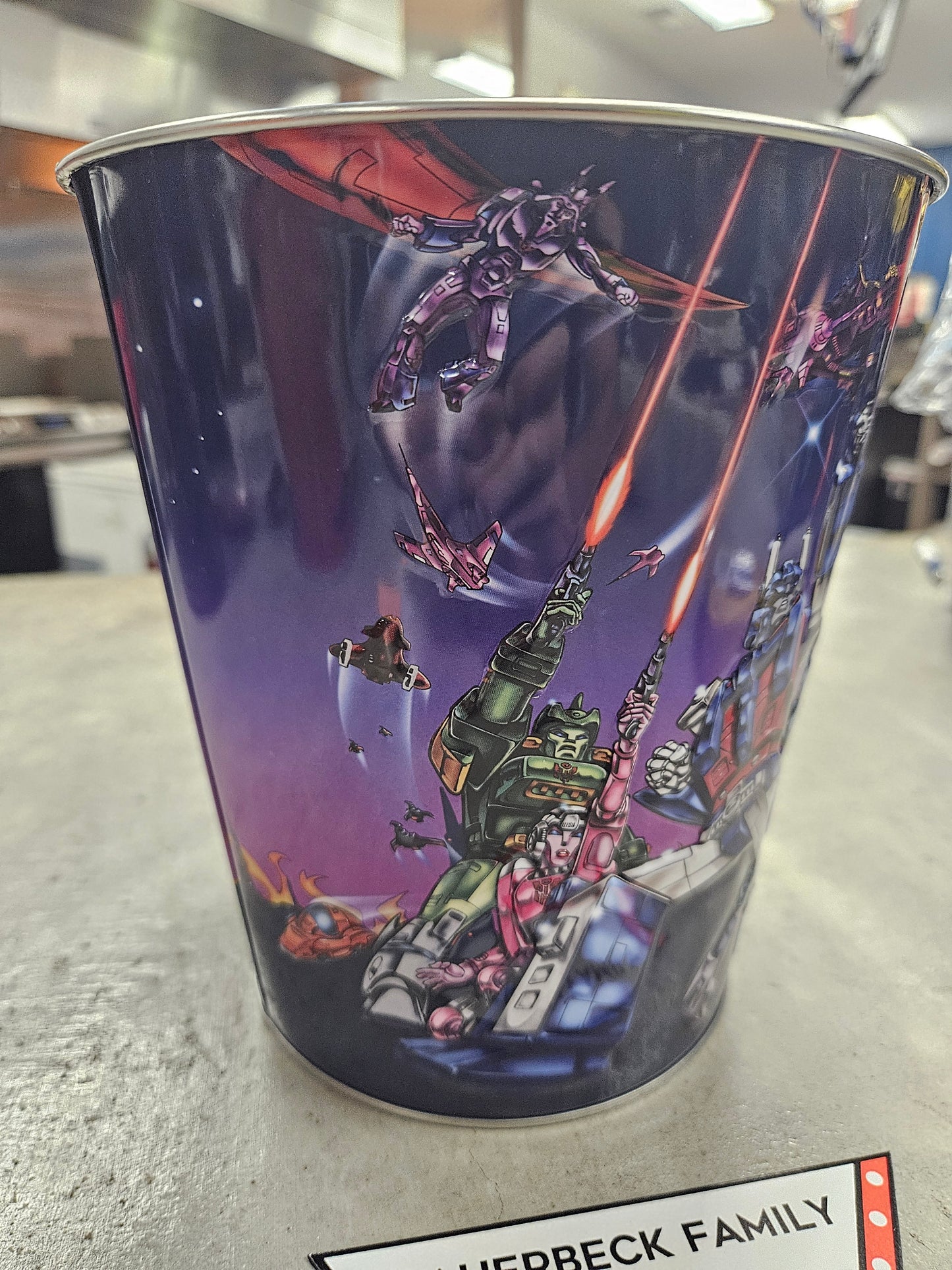 Transformers Apology Tour Metal Popcorn Bucket AND Cup Lid Straw - 2026