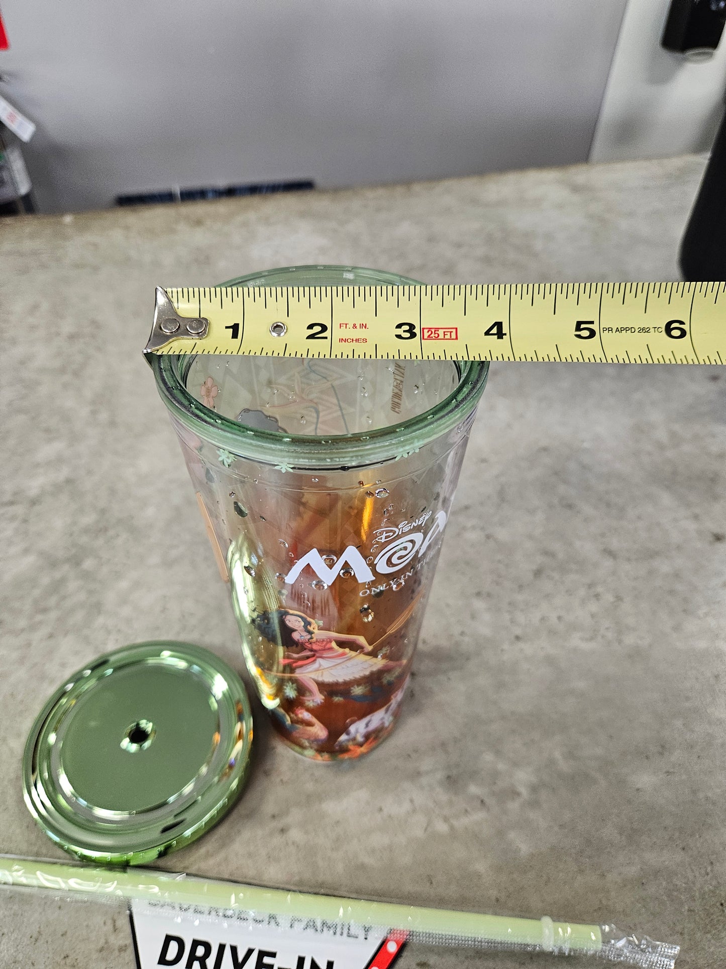 Moana (2026) Live Action - Flowers Double Wall Cup with lid and straw