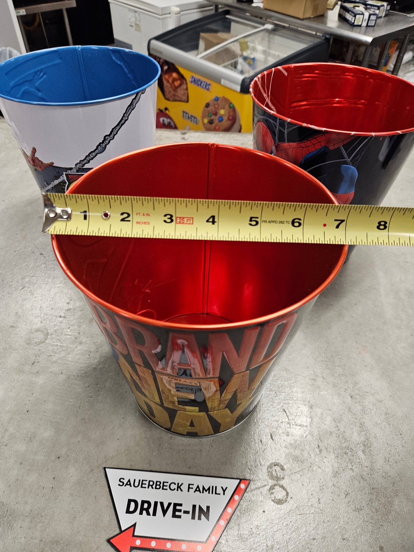 NEW! Set of 3 Spider-Man Brand New Day 130oz Metal Popcorn Bucket Set of 3 IN HAND 2026