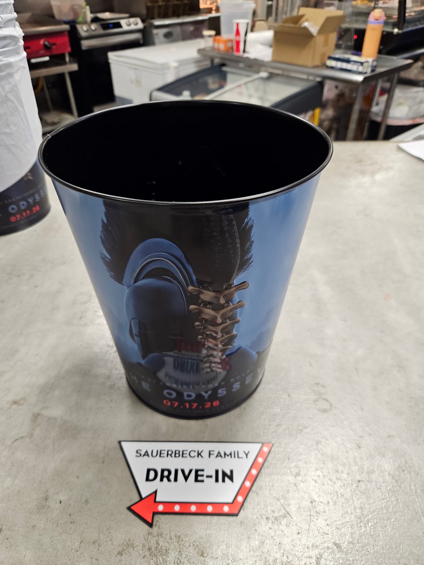 NEW! The Odyssey Popcorn Bucket Tin IN HAND 2026