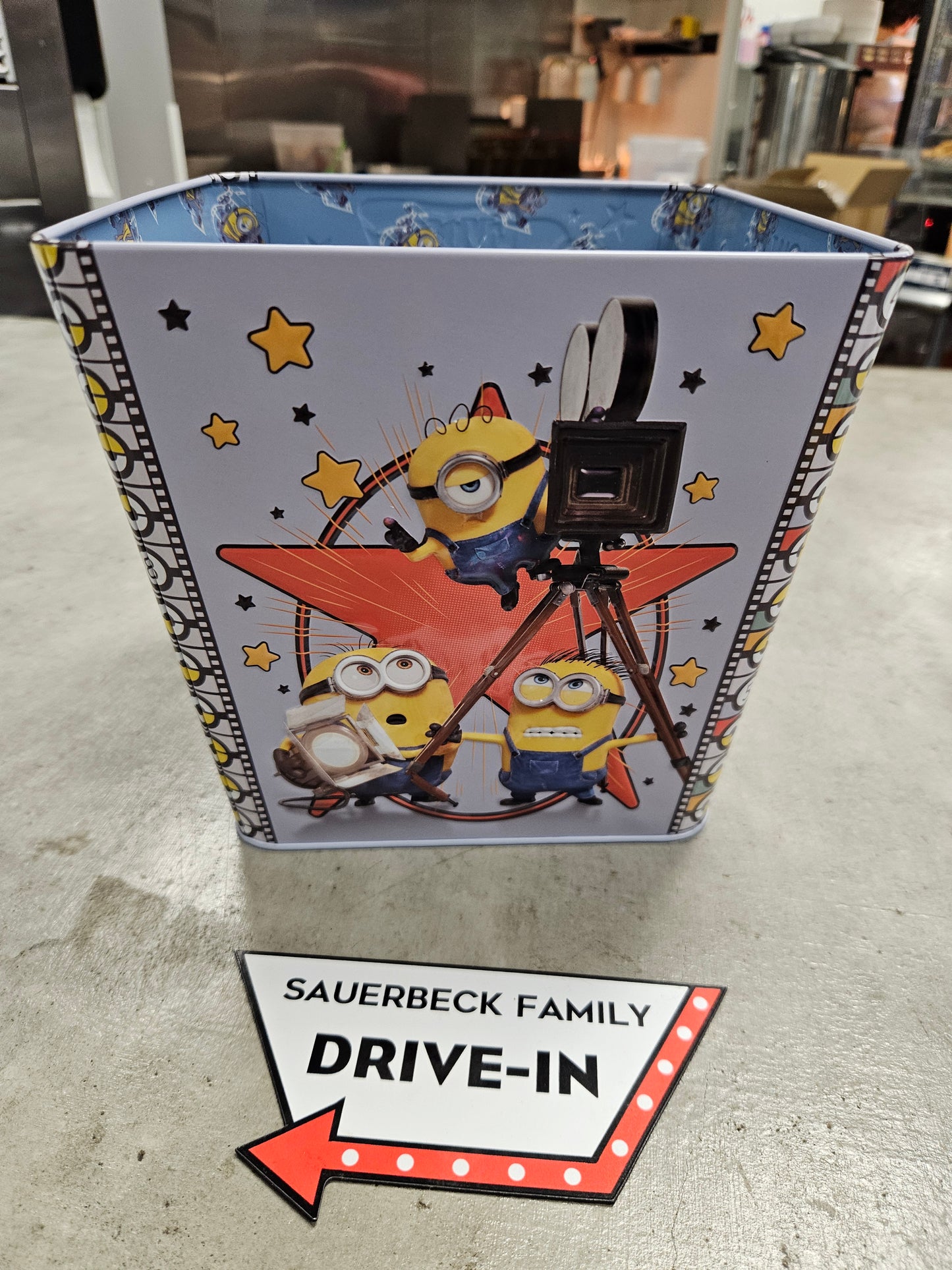 NEW! Minions & Monsters Square Window Popcorn Bucket Tin IN HAND 2026