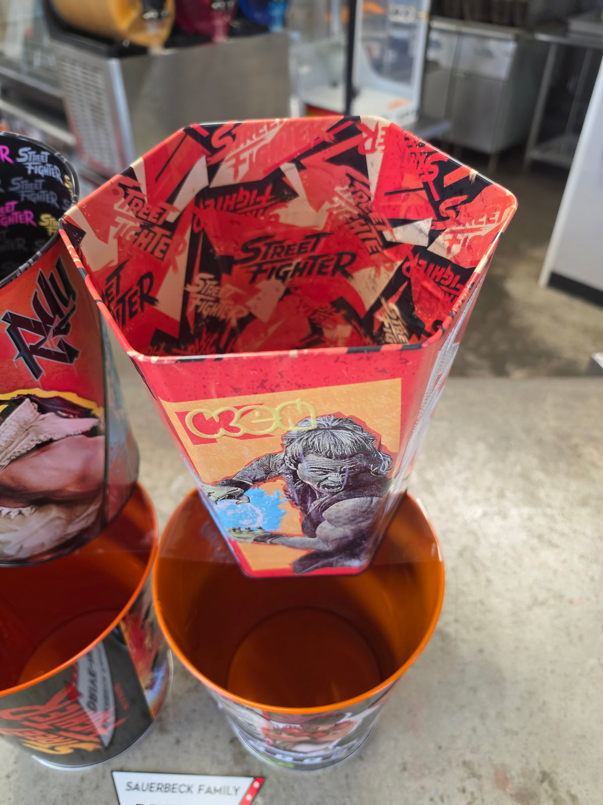 4x Street Fighter 2026 Movie Metal Popcorn Buckets - Set of 4