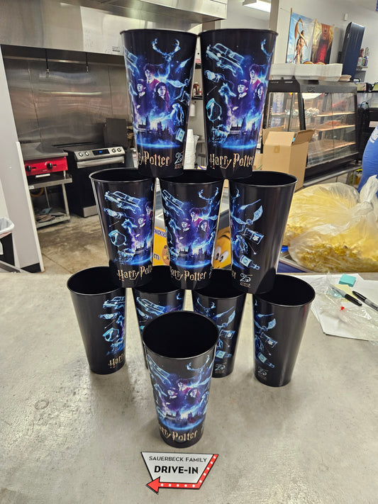 Harry Potter 25th Anniversary 44oz Plastic Cup Set of 10 (black inside patronus)