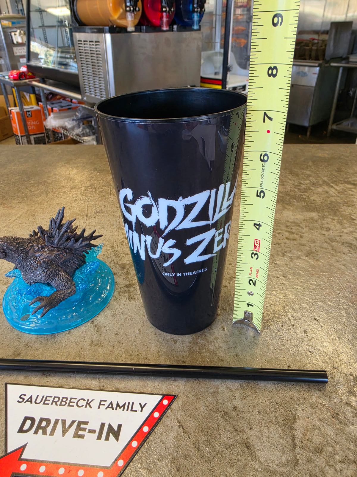 Godzilla Minus Zero - Set of 2 - Metal Popcorn Bucket and Plastic Cup with Lids
