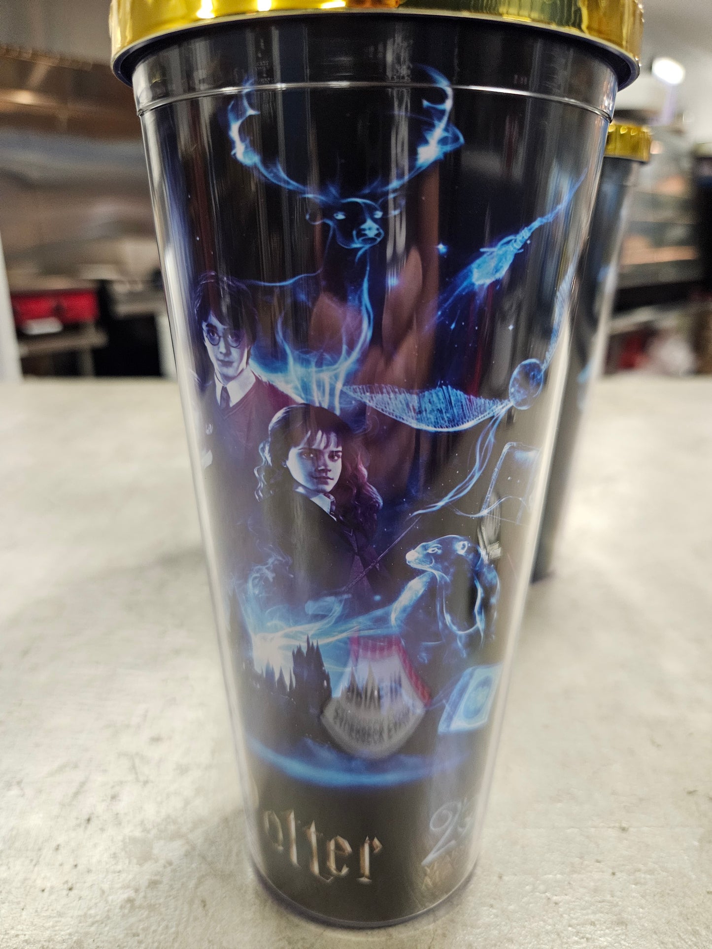 Harry Potter 25th Anniversary Double Wall Cup with Gold Figure Lid -Set of 3