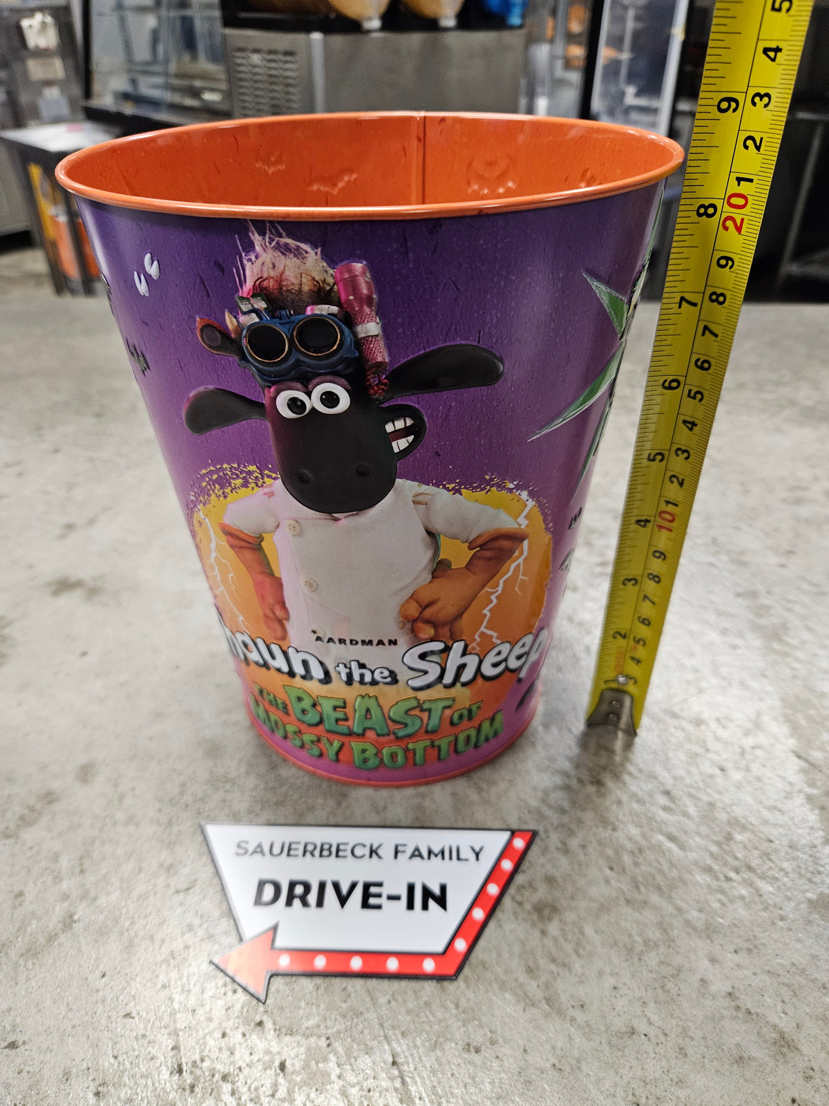 Shaun The Sheep Metal Beast of Mossy Bottom Popcorn Bucket Tin - 2026 -Metal