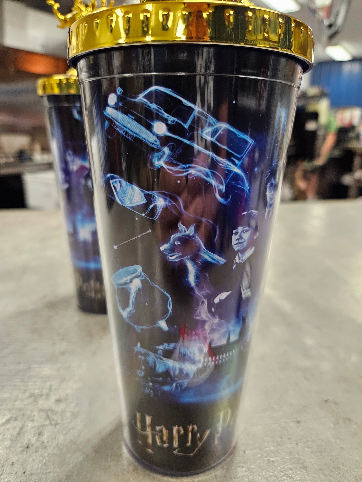 Harry Potter 25th Anniversary Double Wall Cup with Gold Figure Lid -Set of 3