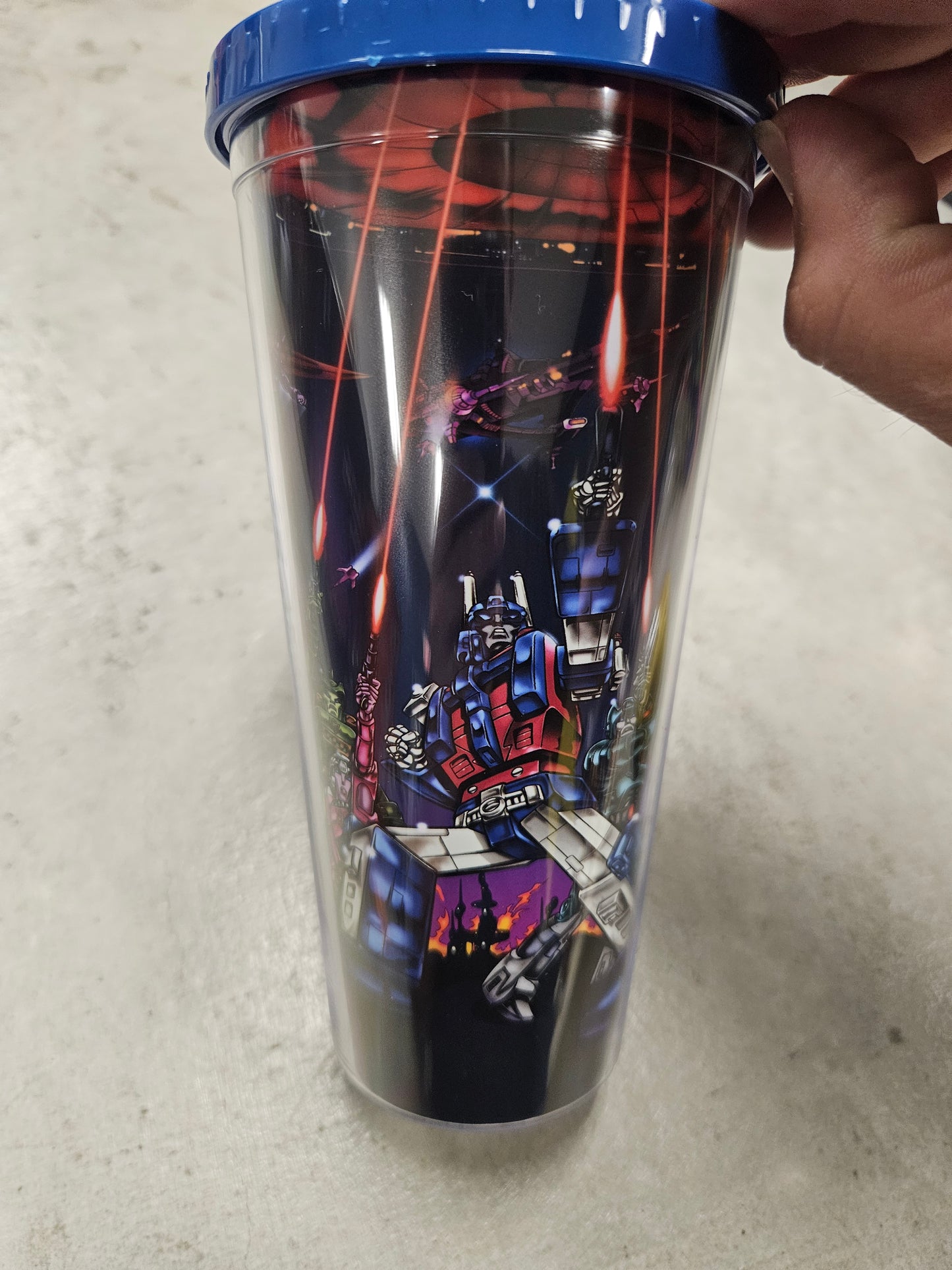 Transformers Apology Tour Metal Popcorn Bucket AND Cup Lid Straw - 2026