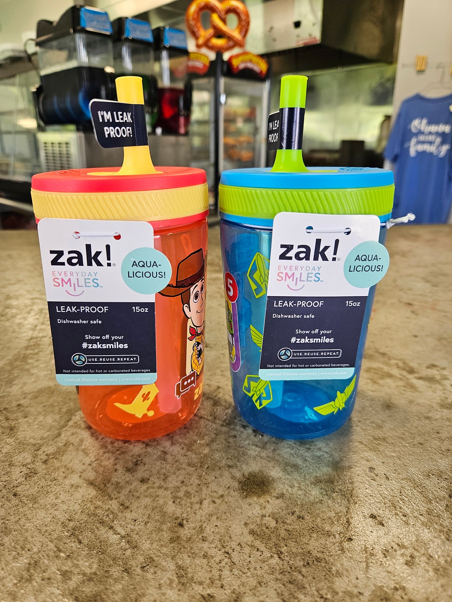 NEW! Toy Story 5 Straw Cup Zak! Set of 2 IN HAND 2026