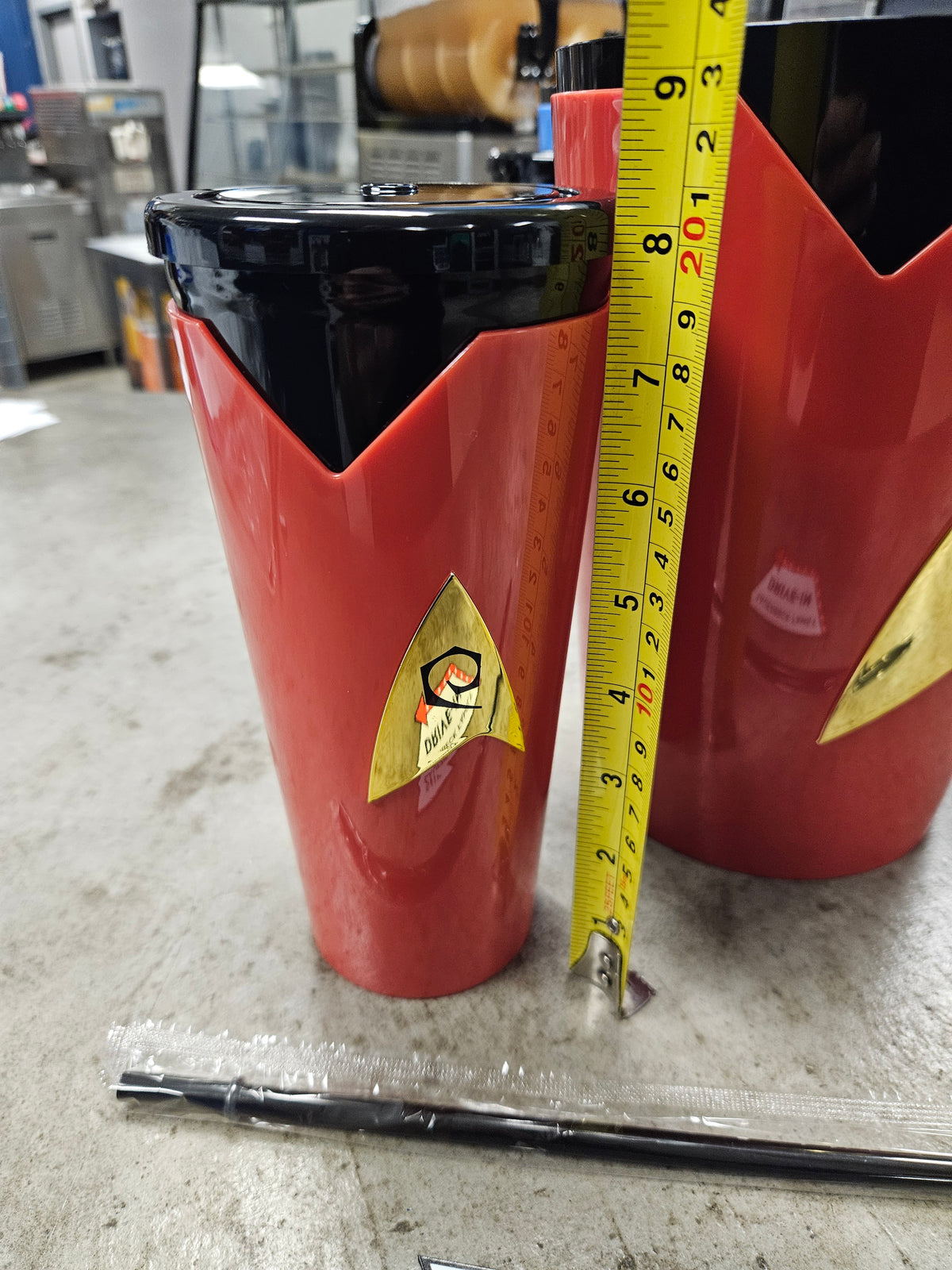 Star Trek SET of 2 - RED Uniform Popcorn Bucket AND Cup 60th Anniv IN HAND 2026