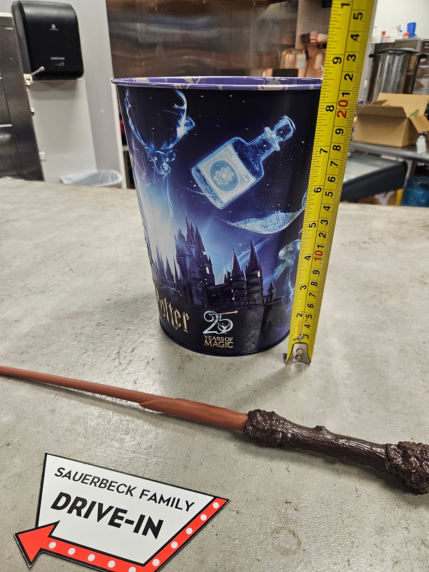 Harry Potter 25th Anniversary Wand Popcorn Bucket Tin
