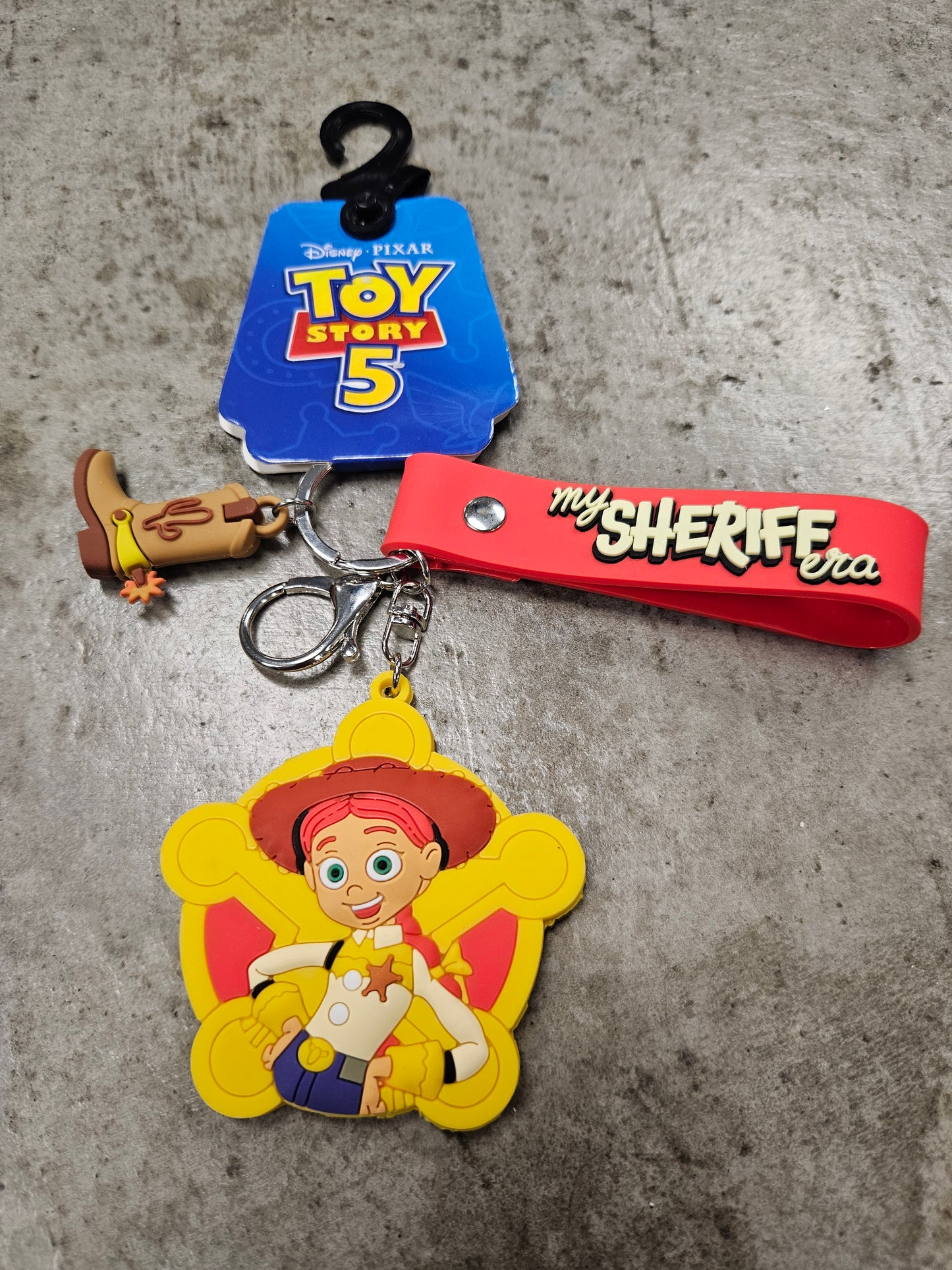NEW! Toy Story 5 Keychain Wristlet Clip IN HAND 2026 Jessie Sheriff Era