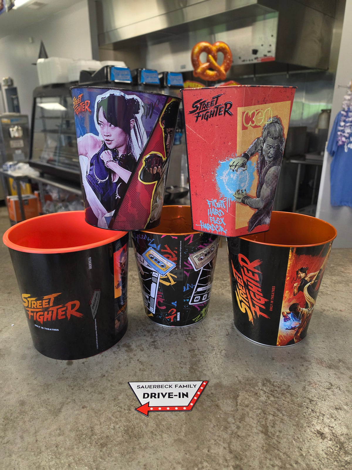 5x Street Fighter 2026 Movie Popcorn Buckets - Set of 5