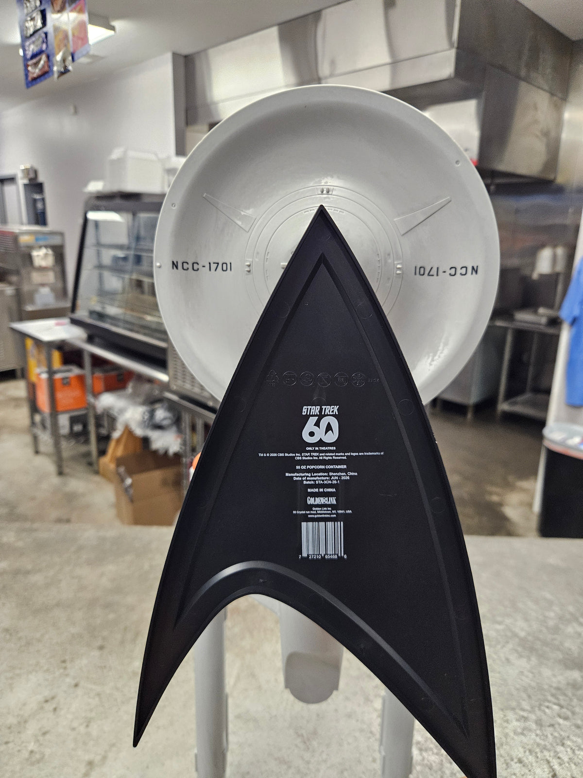 Star Trek Enterprise Popcorn Bucket 60th Anniv IN HAND 2026 GIANT