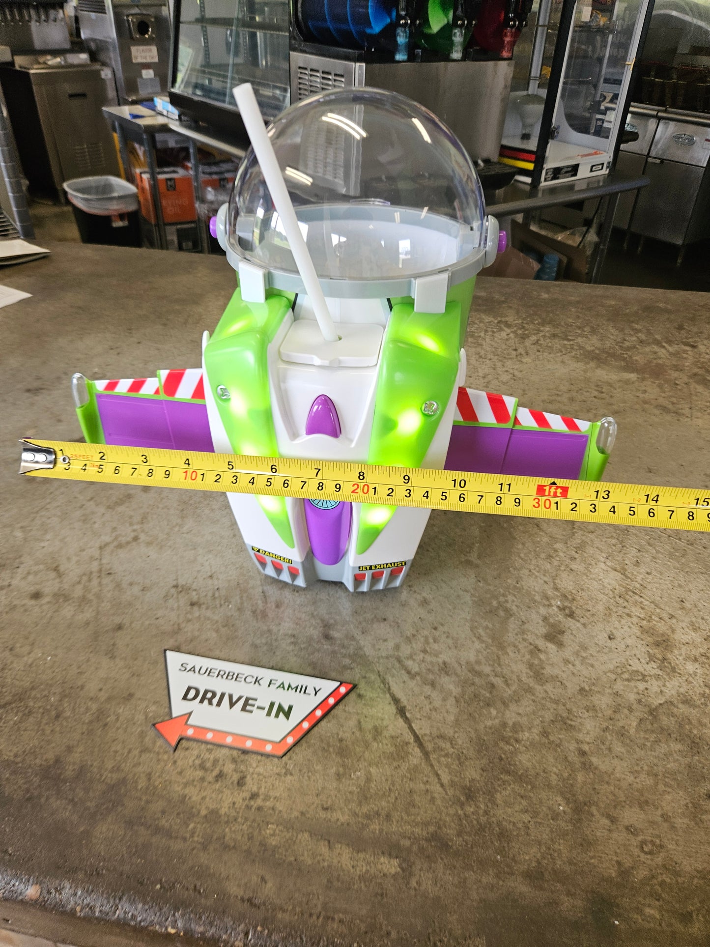 NEW! Buzz Lightyear Popcorn Bucket with Wings Lights Up IN HAND 2026