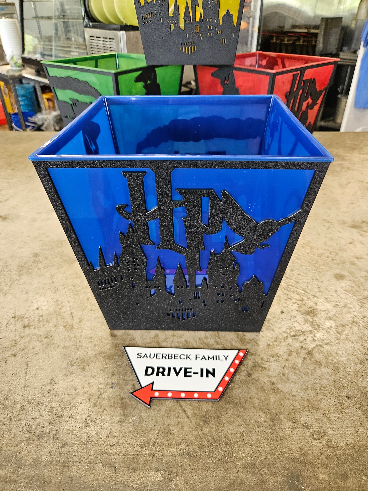 Harry Potter 25th Anniversary BLUE Popcorn Bucket Silhouette