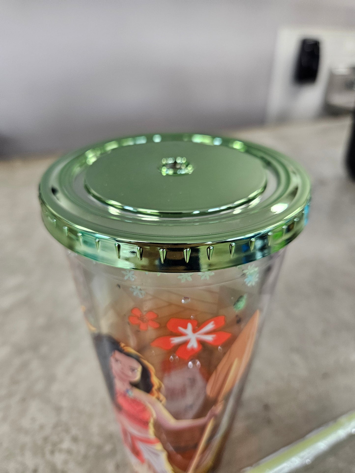 Moana (2026) Live Action - Flowers Double Wall Cup with lid and straw