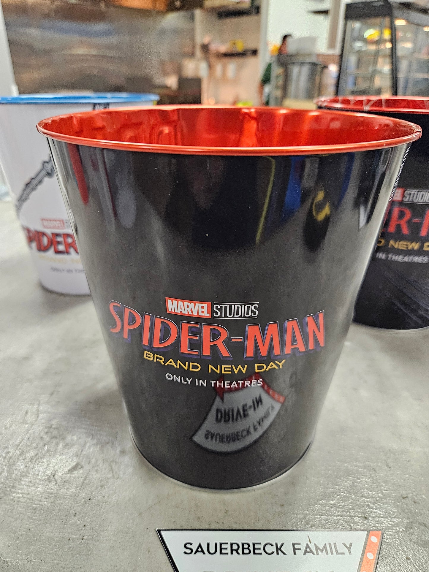 NEW! Set of 3 Spider-Man Brand New Day 130oz Metal Popcorn Bucket Set of 3 IN HAND 2026