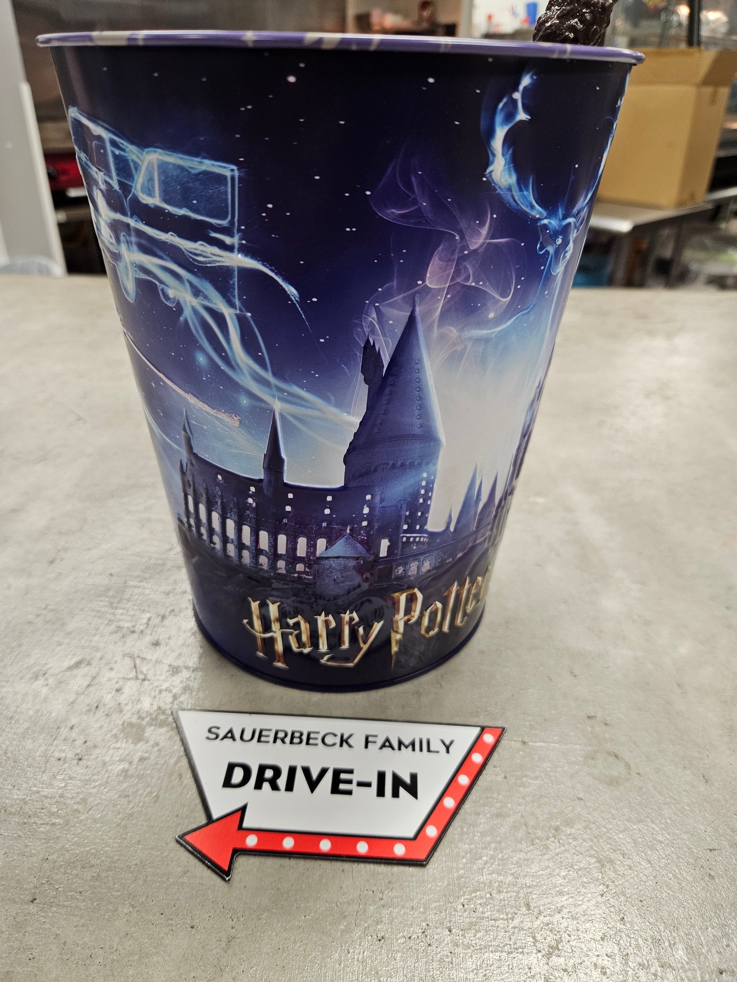 Harry Potter 25th Anniversary Wand Popcorn Bucket Tin