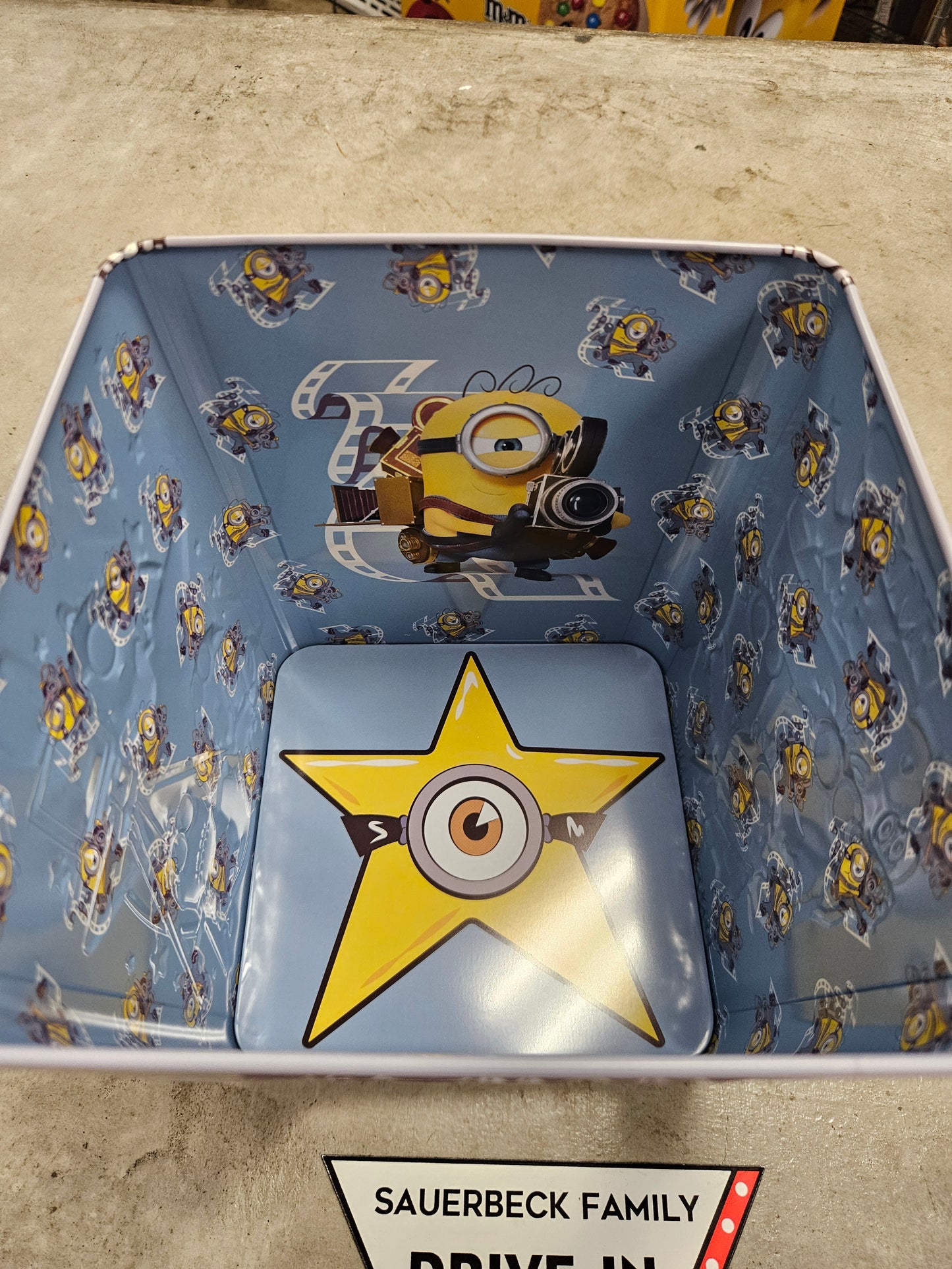 NEW! Minions & Monsters Square Window Popcorn Bucket Tin IN HAND 2026
