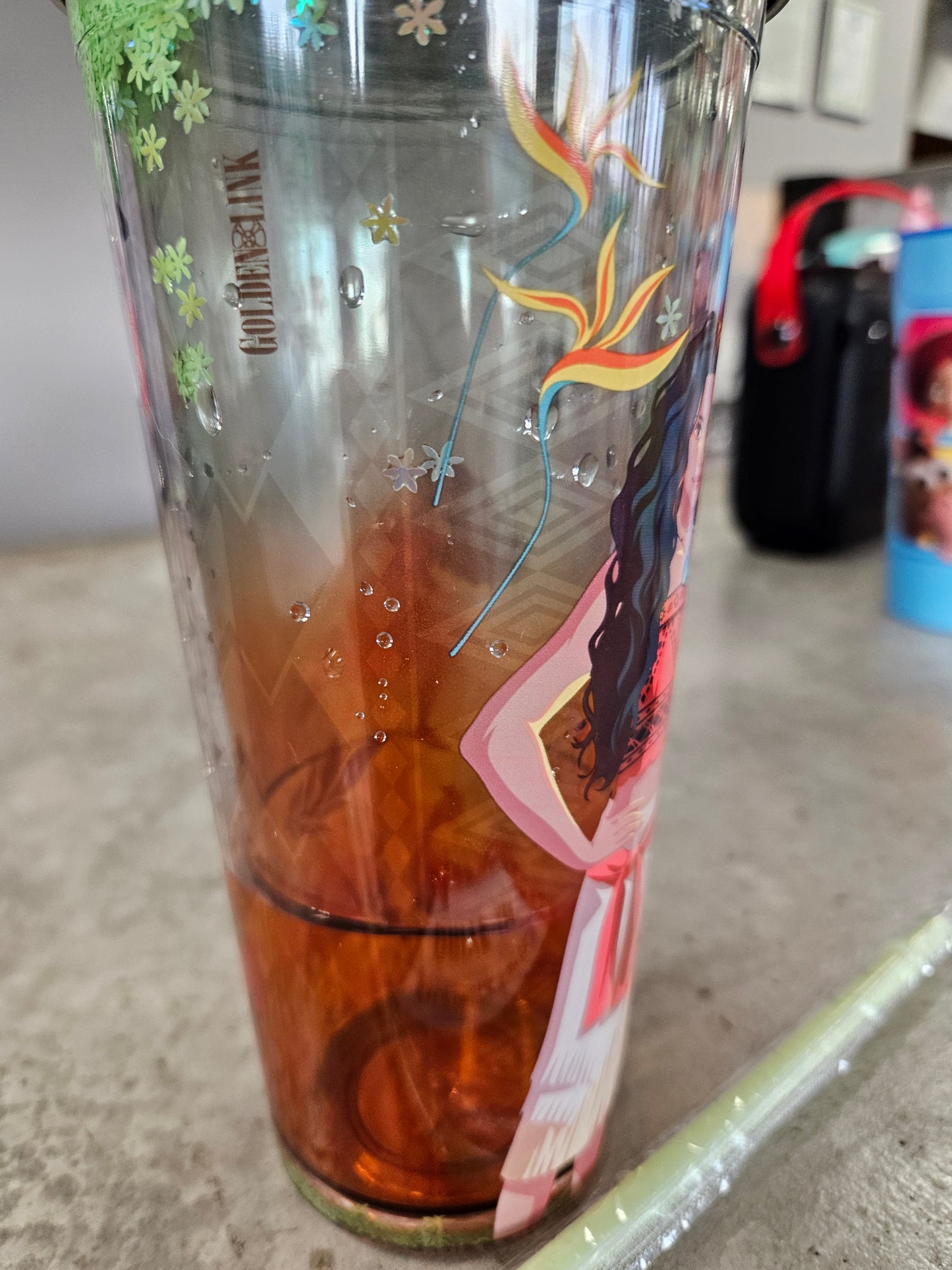 Moana (2026) Live Action - Flowers Double Wall Cup with lid and straw
