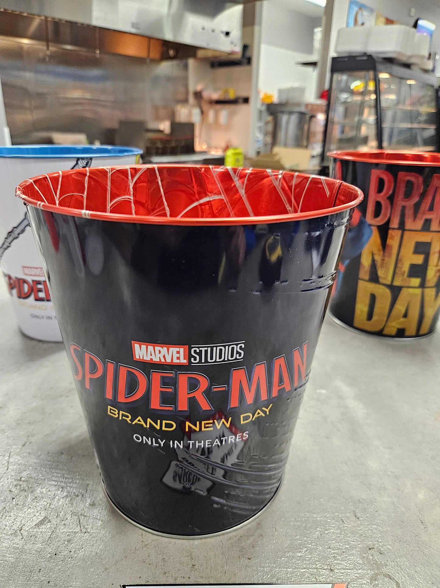 NEW! Set of 3 Spider-Man Brand New Day 130oz Metal Popcorn Bucket Set of 3 IN HAND 2026