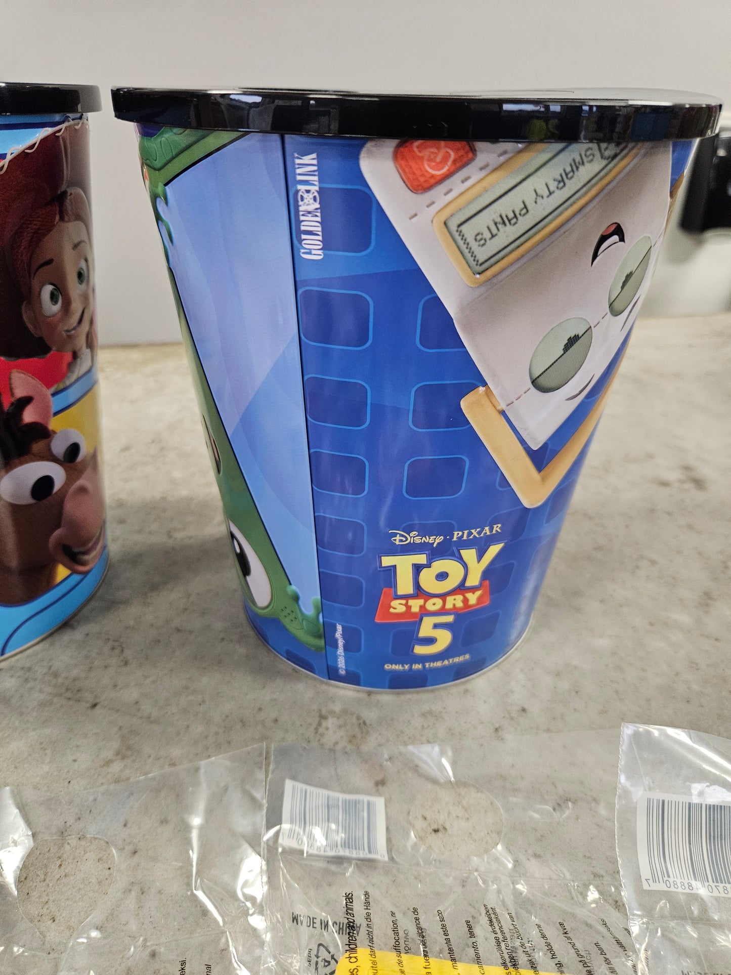NEW! 2 Toy Story 5 Popcorn Buckets with 5 Toppers IN HAND 2026 - 10pcs