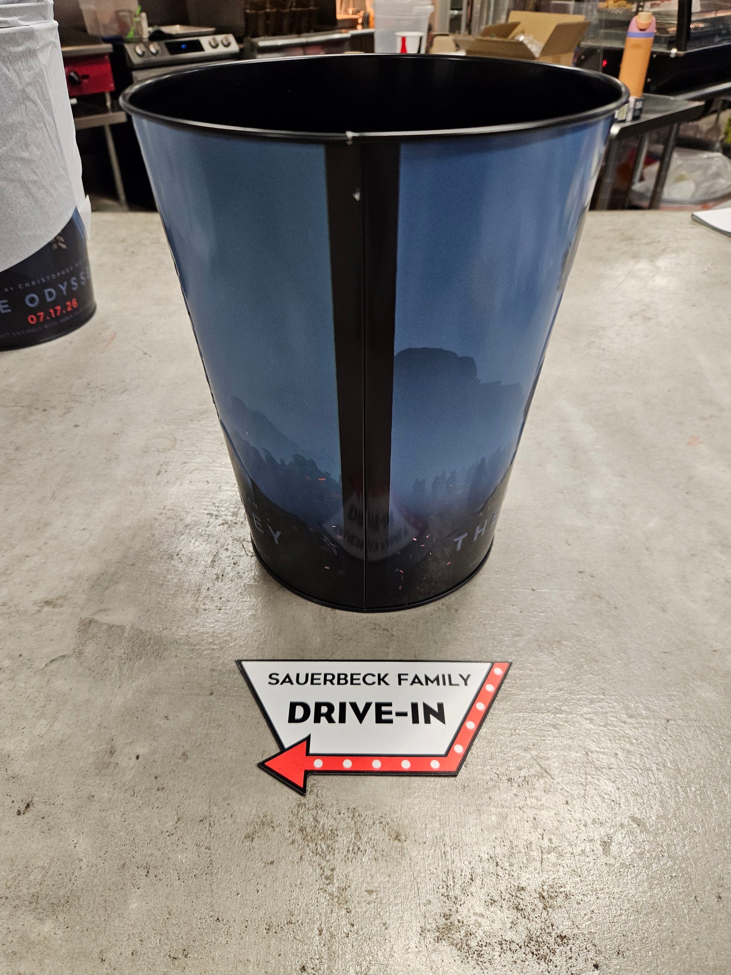 NEW! The Odyssey Popcorn Bucket Tin IN HAND 2026