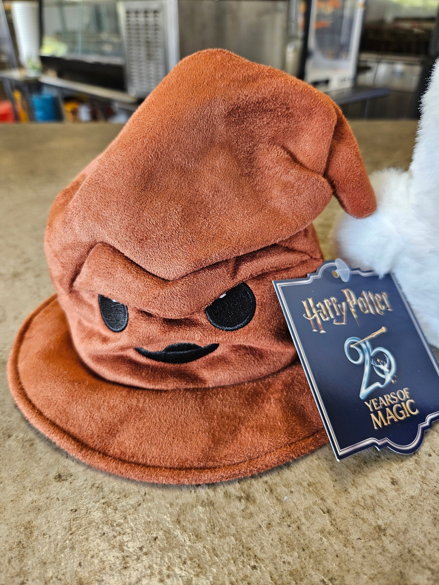 Set of 2 - Hedwig AND Sorting Hat Plush - Harry Potter 25th Anniv 25 Years of Magic